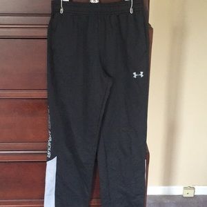 Youth black and gray Under Armour pants